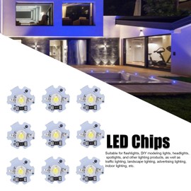 LED Chips 25Pcs LED Lamp Beads, 200LM 1W High Power Bright LED Lamp Beads, Multifunctional High Power Led Chip for DIY Lighting Fixtures for Home Studio Exhibition (Pure White)