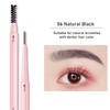 Black Eyebrow Pencil,6Pack Micro Brow Pencil Waterproof Smudgeproof,Ultra-Precise Tip Long-Lasting