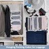 Surblue Hanging Travel Organizer Portable Hanging Luggage Organizer Multiple Compartments