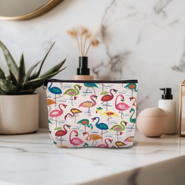 KAIOUS Flamingo Gifts for Women — Flamingo Makeup Bag Cosmetic Bag Makeup Zipper Pouch