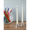 CANDWAX Ivory Taper Candles 8 inch Dripless - Set of