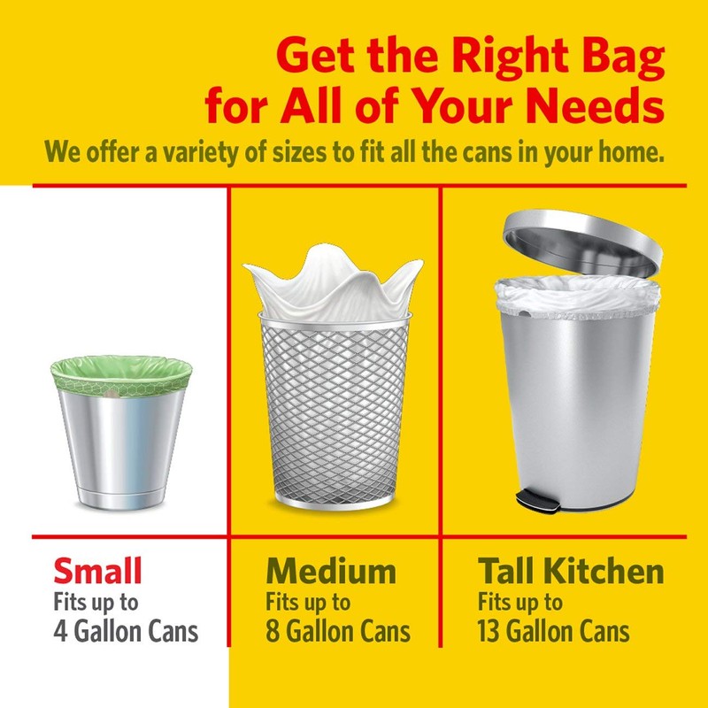 Glad Small Kitchen Drawstring Trash Bags, 4 Gallon, Febreze Sweet