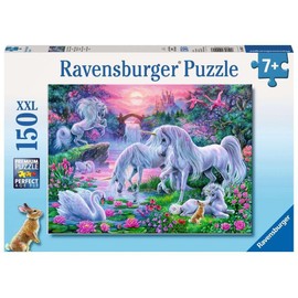 Ravensburger Unicorns in Sunset Glow - 150 Piece Jigsaw Puzzle for Kids | Unique Piece Design | Enhances Creativity | Perfect for Family Bonding | Fun and Educational Toy