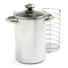 Norpro 573 Stainless Steel Vertical Cooker/Steamer, 3 Piece Set, 10in/25.5cm, as shown