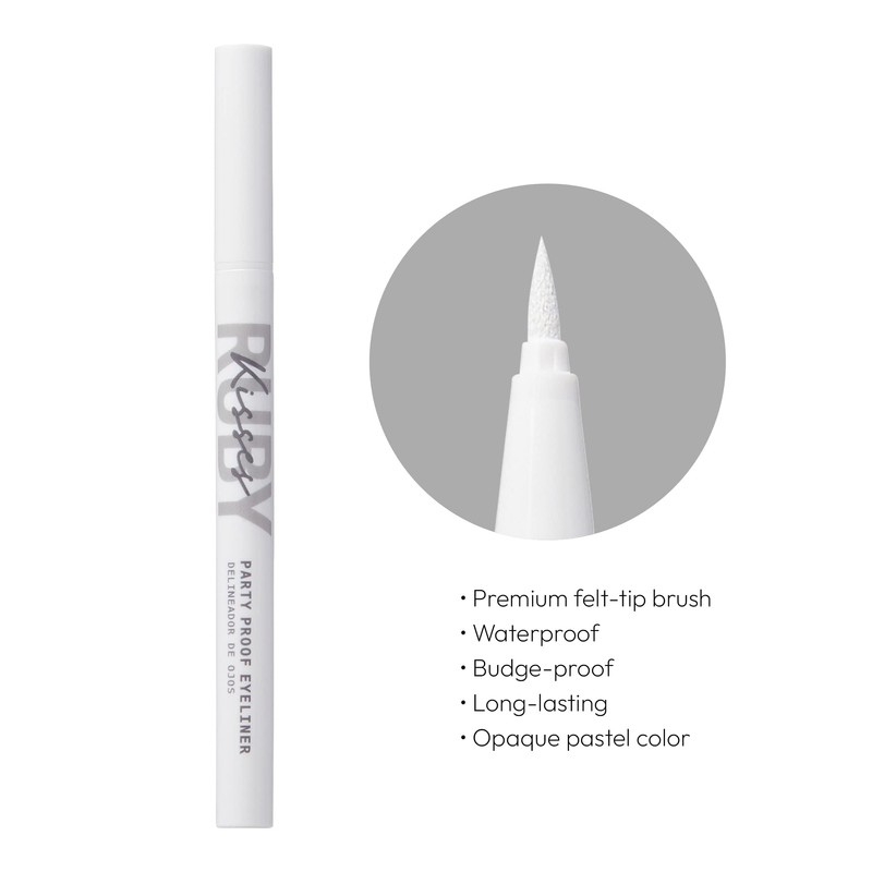 Ruby Kisses Party Proof Eyeliner, Pastel Colors Premium Felt-tip Waterproof