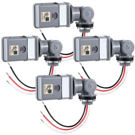 Ceoighe 4 Pack Photocell Sensor for Outdoor Lights, 120VAC 50/60 Hz Photocell IP54 Waterproof, Rotatable Photocells, Dusk to Dawn Sensor Photoelectric Switch for Back Yard Lightening