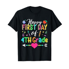 Happy First Day Of 4th Grade Back To School Teacher Kids T-Shirt