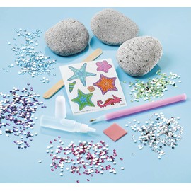 Totum 029798 Creativity Diamond Painting Rock Starfish - Embellish Stones with Sparkling Rhinestones and Starfish Stickers