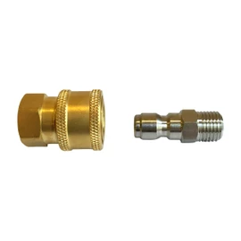 HOTEISON One-Touch Coupler High Pressure Washer Cleaning Gun High Pressure Hose Connection Universal Socket Adapter 1/4 (Male Female Set)