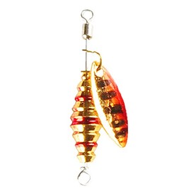 FIELD Hunter Spinner Surely Hit 43mm 7g Gold Red Zebra / Red Yamame #26 Lure