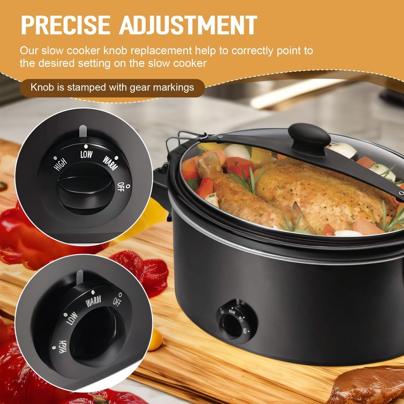 Dairrr Fuuu Slow Cooker Knobs Replacement for Hamilton Beach Crock