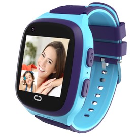 4G Kids Smart Watch GPS Tracker - Smartwatch with Two Way Call Video Calling 7 Puzzle Games Voice Chat SOS School Mode Pedometer Geo-Fence Touch Screen Alarm Clock Smartwatches for Boys Girls