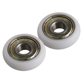 8x27.5x8mm White Bearings Steel Ball Bearing Guide Pulley Round Wheel Load 83kg 4pcs Suitable for Nylon Cylindrical Roller Bearings for Furniture Fittings