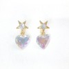 Minacute Q1394 Star & Heart Bijou Earrings, Clear