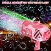 132 Hole Electric Automatic Light Bubble Machine Bubbles Gun for