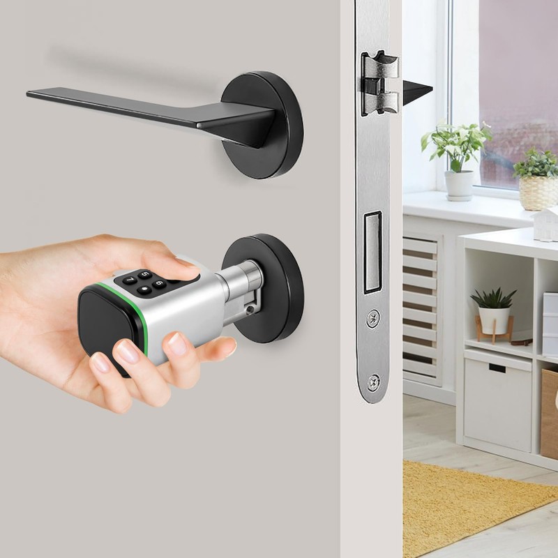 Yolancity Electronic Door Lock with Mobile App, Smart Keycards, Reset