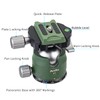 Avella V1 DSLR Camera Tripod Ball Head 38MM, 360 Degree