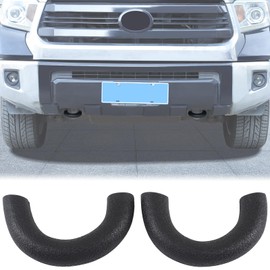 Aunginsy Front Bumper Tow Hook Covers Compatible with Toyota Tundra 2007-2021 Pickup Truck Front Bumper Tow Trailer Hitch Receiver Cover Towing Hitch Rubber Sleeve Protector Cover Exterior Accessories