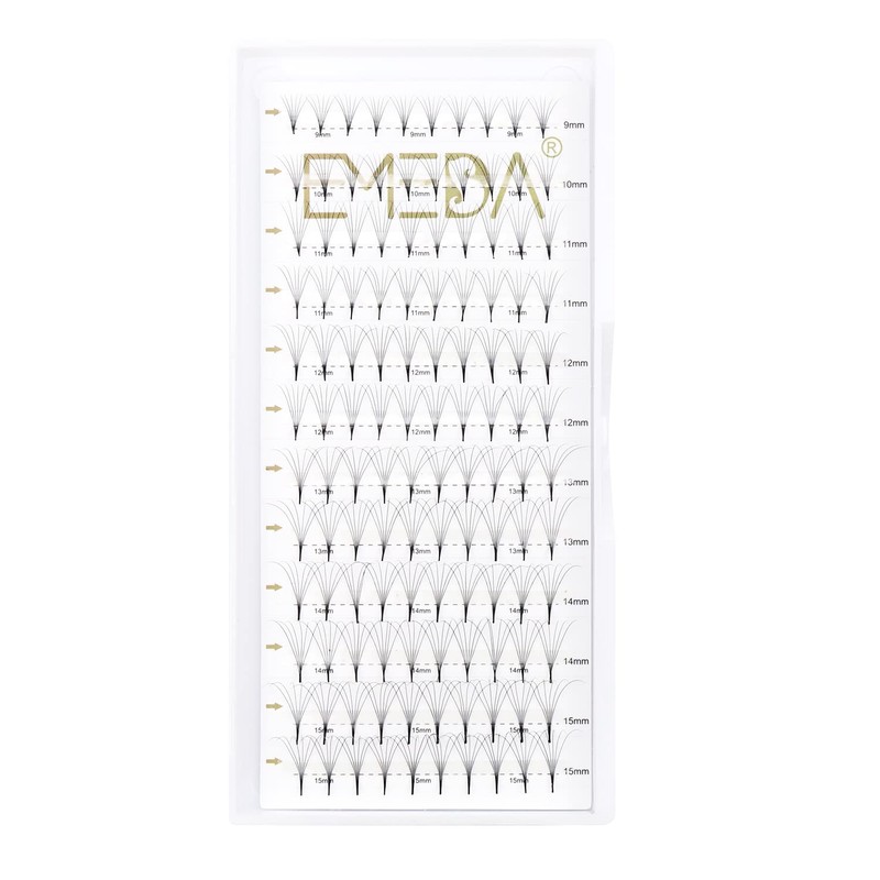 EMEDA Premade Volume Fans 5D Eyelash Extensions Set, 0.07 mm
