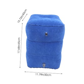 BESPORTBLE 1Set Inflatable Airplane Footrest Pillow Height Comfortable Leg Support for Travel Wear Resistant Flocking Design for Airplane Car and Train Use