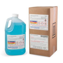 Birchwood Presto Black BST4 Technologies - cold brush on blackener solution for iron and steel alloys traditional patina steel blue and black oxide touch-up (1 Gallon)