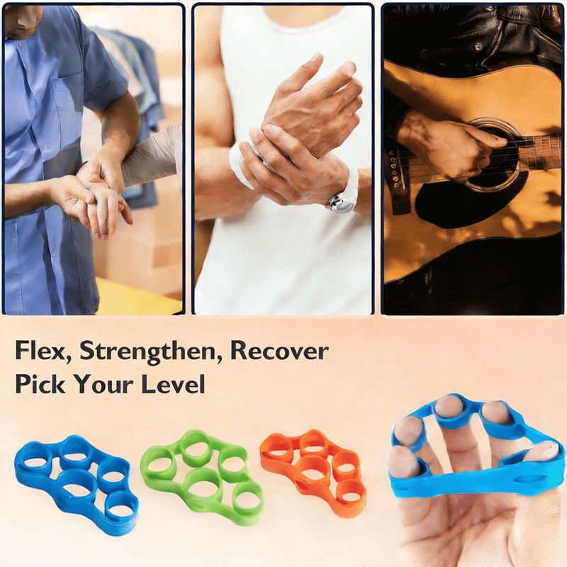 Hand Grip Strengthener, Finger Exerciser, Forearm Strengthener Kit - 7