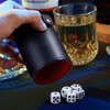 GWHOLE Dice Cups Leather Set with 10 Dice for Dice