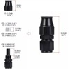 Unbranded EVIL ENERGY 6AN PTFE Hose End Fitting Straight Black