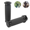 1 Pair 25mm Motocycle Handlebar Grips Black Comfortable Grasp Anodized