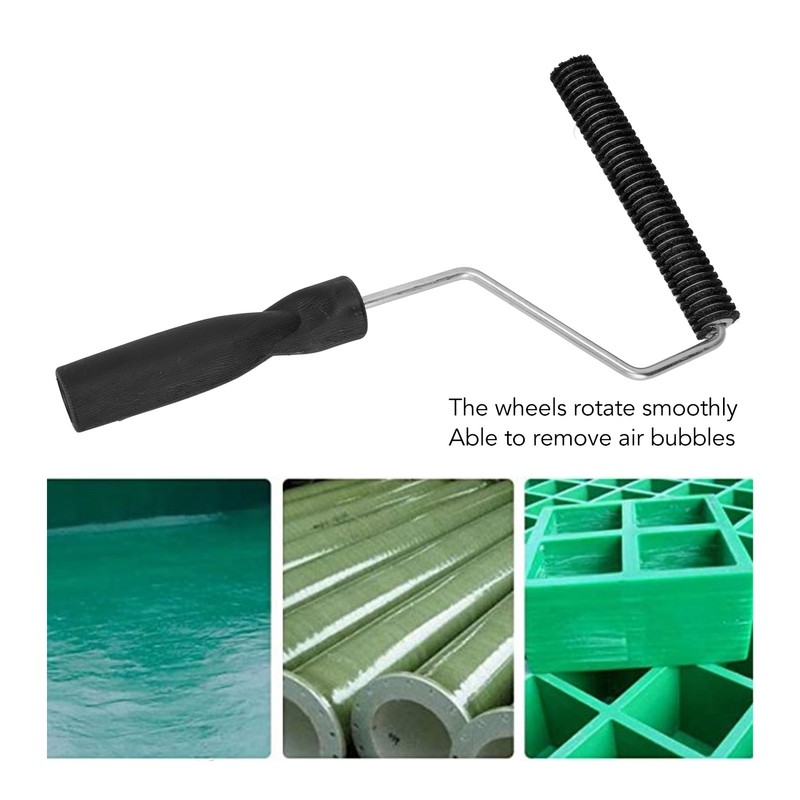 Fiberglass Roller Portable Tub Roller Tool Bristle Resin Laminating Bubble