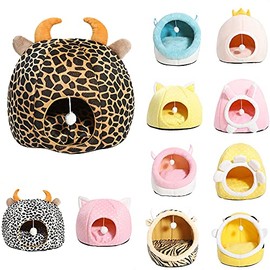 Cama para Mascotas Linda Cama de Gato cálido Mascotas Canasta Acogedor Gatito tumbonas Cojín Cat House House Tienda Muy Suave Bolsa de Estera para... 