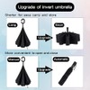 NOOFORMER Compact Reverse Folding Umbrella Automatic Windproof Travel Inverted Umbrellas
