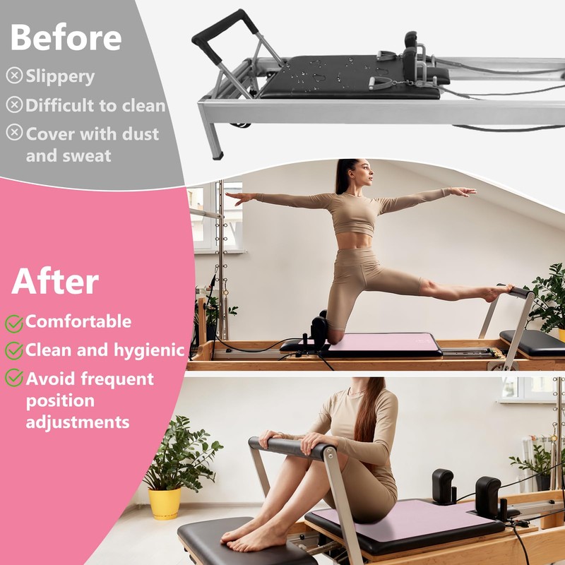 Non-Slip Pilates Reformer Mat, 2mm Thick Pilates Reformer Machine Cover