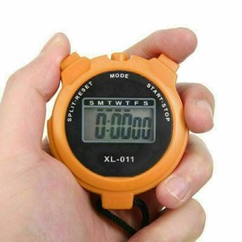 Sports Stopwatch Timer, Professional Digital Stopwatch, Multi-Function Sport Digital Stopwatch Large Display, Referee Stopwatch LCD Shockproof, For Training Swimming Running Exercise Sports (Orange)