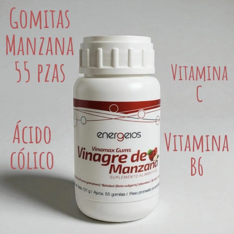 Colageno Hidrolizado 450g Gomitas Vinagre Manzana Sabor