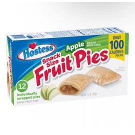 Hostess 🟡 New Hostess Fruit Pies APPLE Snack Size Wrapped Soft Baked Pastries 12oz