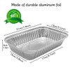 BYKITCHEN 30 Foil Food Containers, Disposable Aluminium Foil Trays, Foil