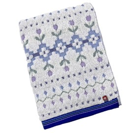 Imabari Lupom Bath Towel, Blue, 23.6 x 47.2 inches (60 x 120 cm), 1 Piece