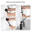 BGL Metal Toilet Brush Holder, Standing Black Toilet Brush, Square