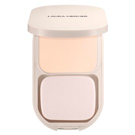 Laura Mercier Real Flawless Feather Matte Powder Foundation, 16 HR Fade-Proof Wear, Hydration & Shine Control, Weightless Face Powder Compact, Hyaluronic Acid Infused, 0N Chantilly​