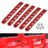 Red Jeep Handle Inserts Grab Handle Knobs Cover Trim Aluminum
