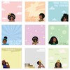 9 Packs Black Girl Sticky Notes Inspirational Mini Motivational Self