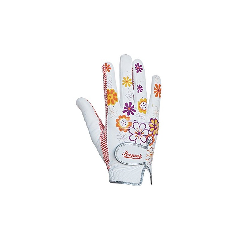 Persons PSGL-16 Women's Two-Handed Gloves, PSGL16, Both Hands, White/Orange, 8.3