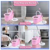 Cute Pink Mop and Bucket Set with 3 Extra Refills