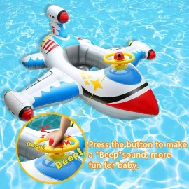 Unbranded  Inflatable Aircraft Yacht Pool Float • 45” X 39” • Plane • New