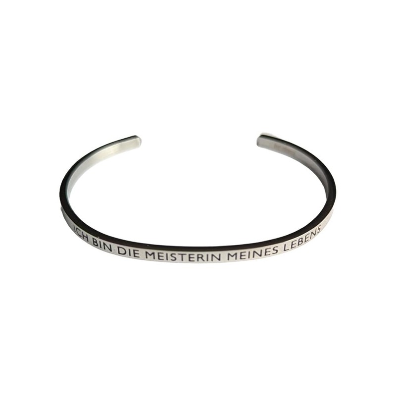 Elegant bangle in silver, gold or rose gold with mantra