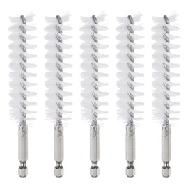 HARFINGTON 5Pcs Nylon Bore Brush 20mm Dia Cleaning Twisted Wire Brush Tube Pipe Cleaner with Handle 1/4 Inch Hex Shank for Tubes, Ports, Bearings