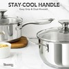 MICHELANGELO Stainless Steel Pot Set with Lids 1QT & 2QT