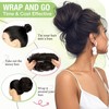 FeidyLong 2PCS Messy Bun Hair Piece Large Wavy Scrunchies Synthetic