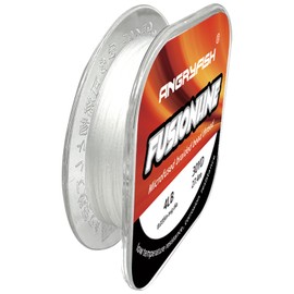ANGRYFISH Fusionline,Micro-Fused Braided Thread,Unbelievably High Tensile Strength,Not Stretch,Super Strong Stringing Material for Bracelet,Jewelry Making and Bead Weaving (Crystal, 10lb,0.008in-30yd)